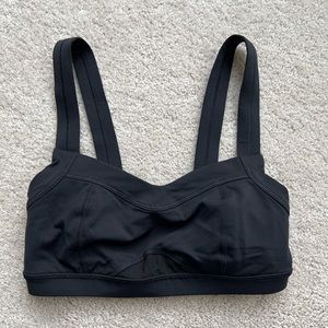 Black lululemon sports bra. Size 4